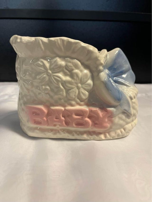 Porcelain Baby shoe Planter image 1