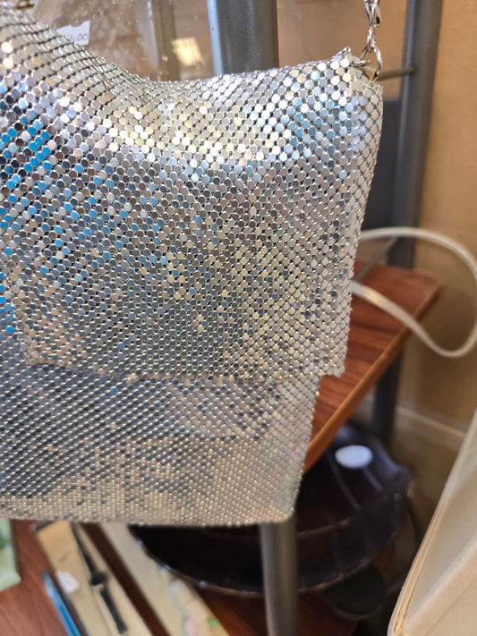 Silver Small crossbody bag/purse image 1