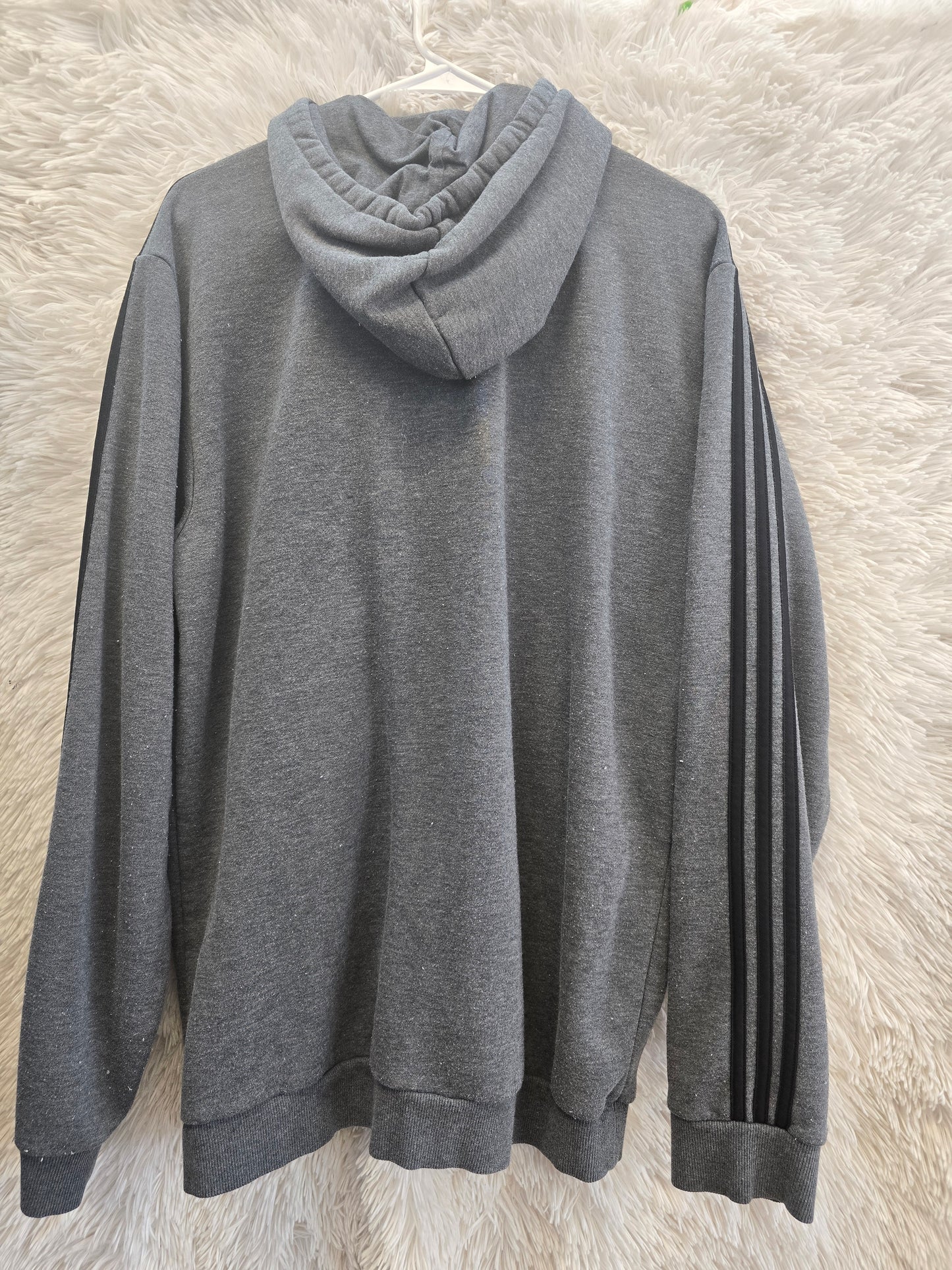 Adidas gray sweater hoodie size L image 4