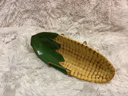Vintage Corn On The Cob Holder Dish image 1