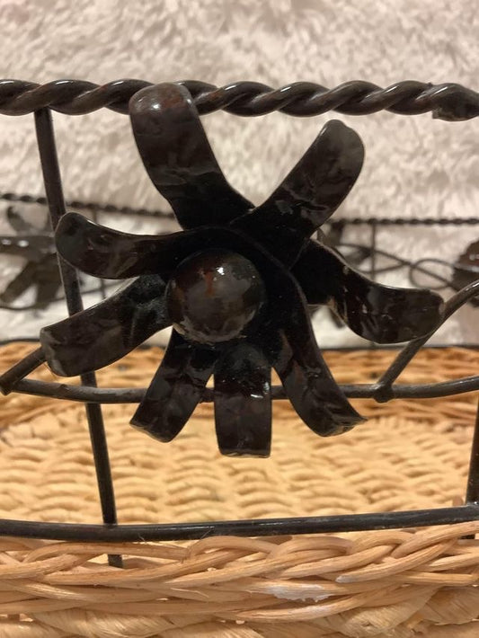 Metal Flower Themed Basket image 1