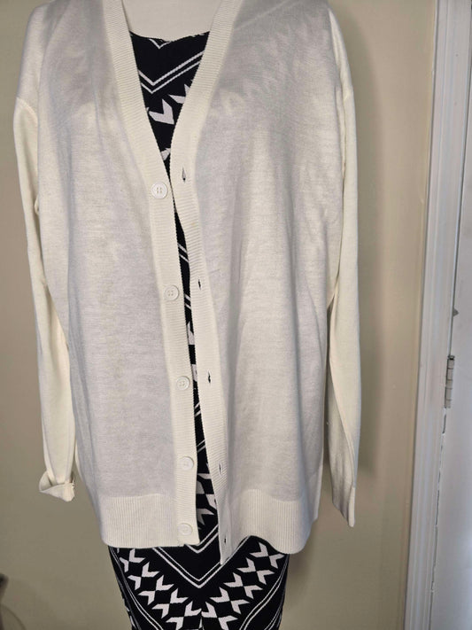 Blue ocean 2xl white sweater image 1