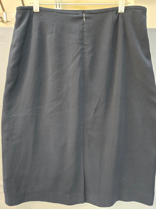 Kasper knee length black skirt size 14 image 1