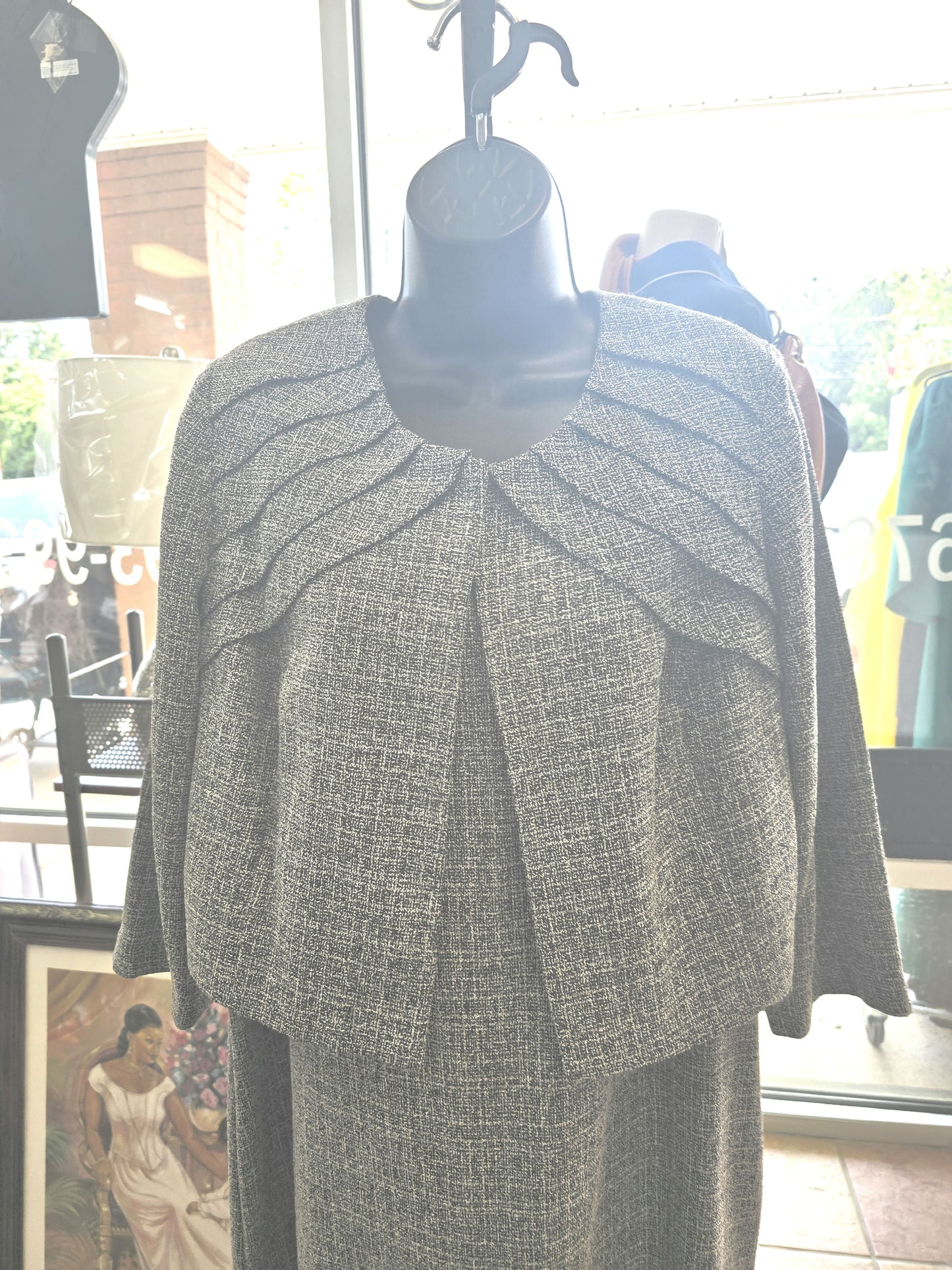 2 piece gray dress size 16 image 7