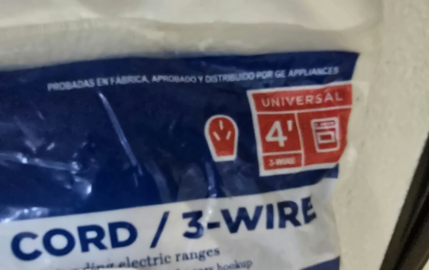 GE range power cord/3-wire image 2