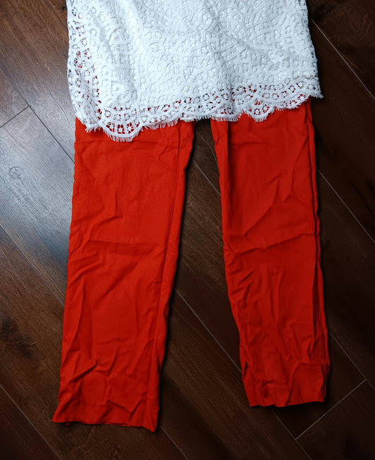 Women Burnt orange pants size 8 image 1