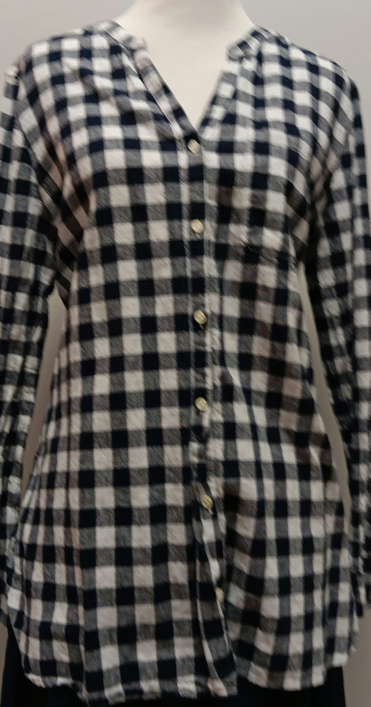 Old navy blue stripe tunic blouse size 1X image 1