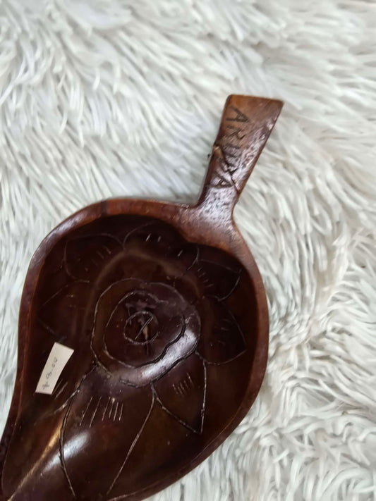 Hand carved wooden dish image 1