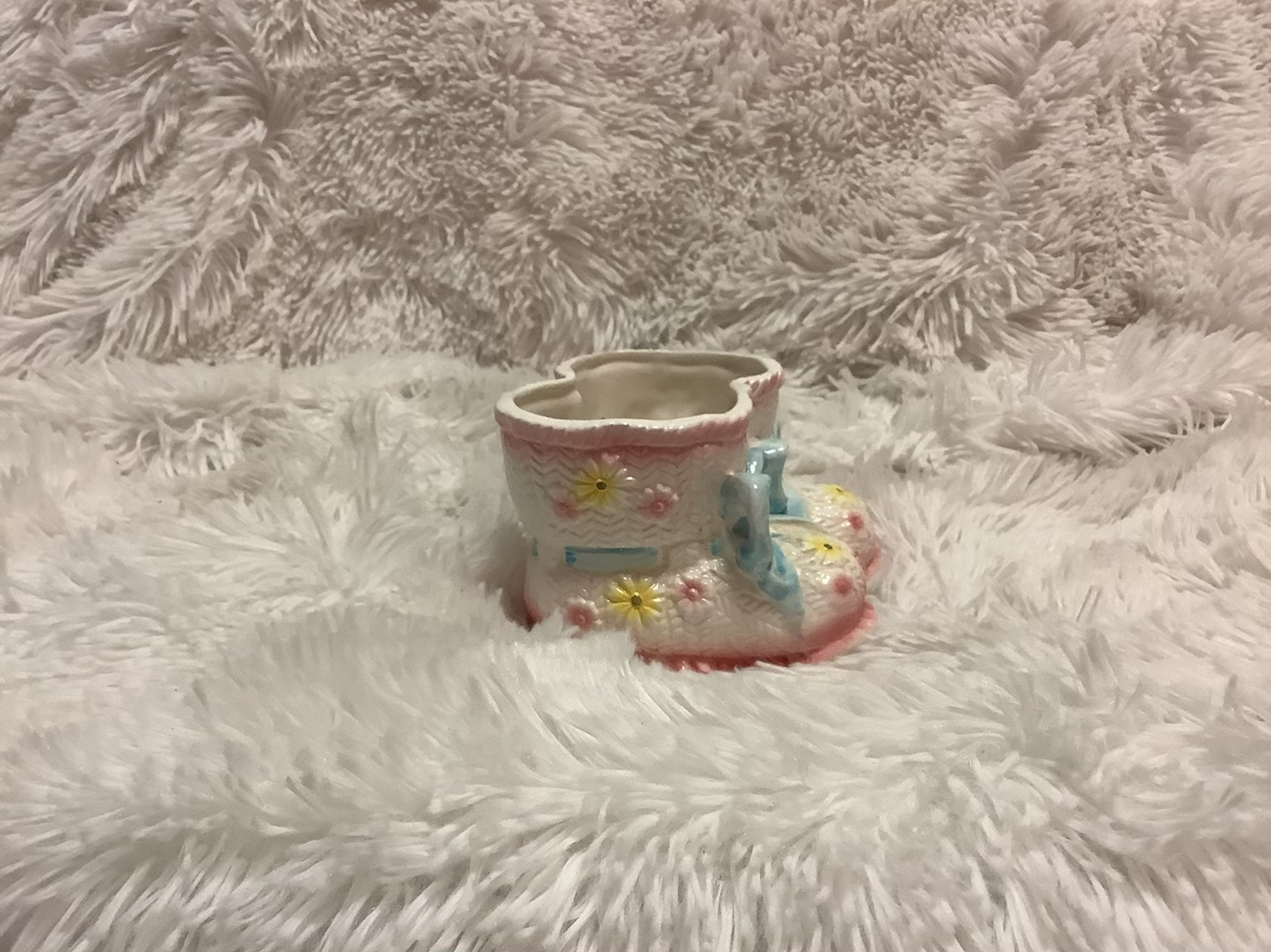 Vintage Ceramic Baby Boots Planter image 4