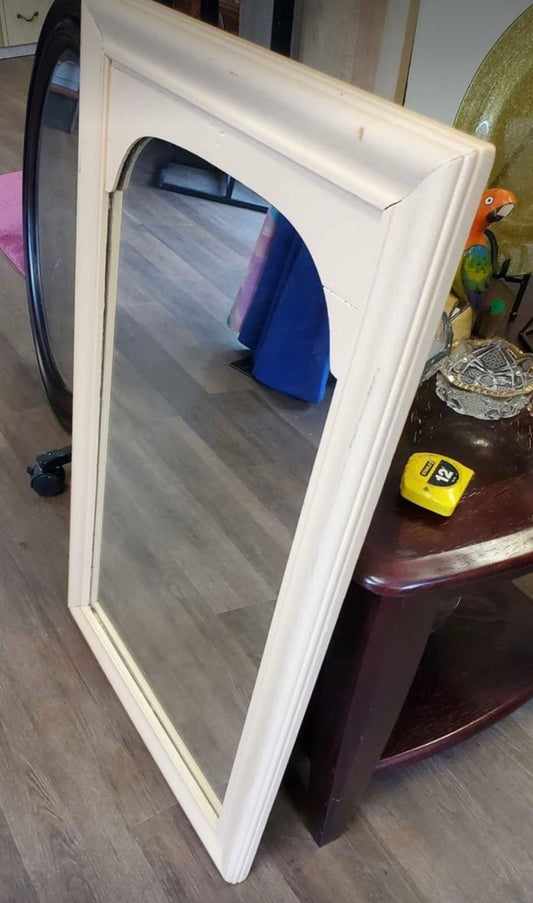 Hand painted solid wood framed mirror 37x22 image 1