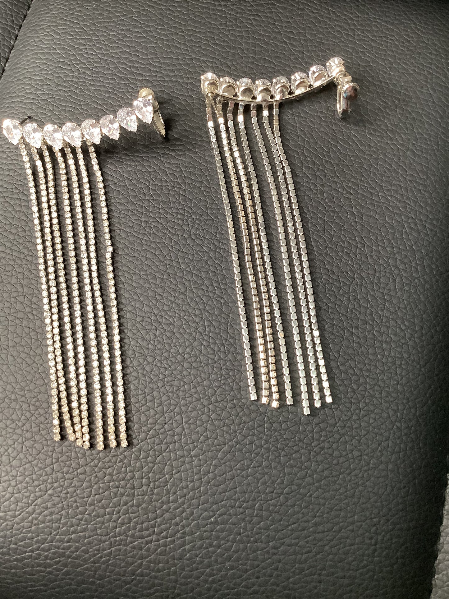 Crystal Fringe Drop Statement Earrings image 5