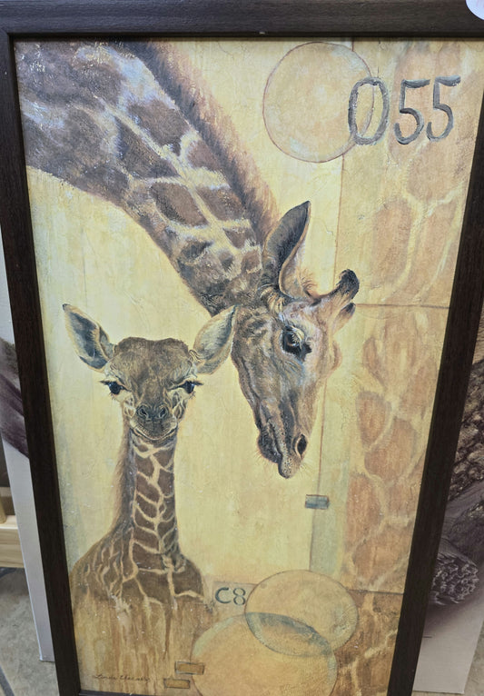 Giraffe necking wall art 5x16.5 image 1