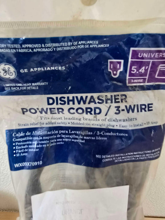 Dishwasher power cord/3-wire image 1
