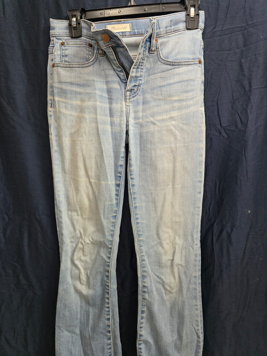 Madewell Cai Demi-Boot Cut Jeans Pants Raw Hem Size 25 Women image 1