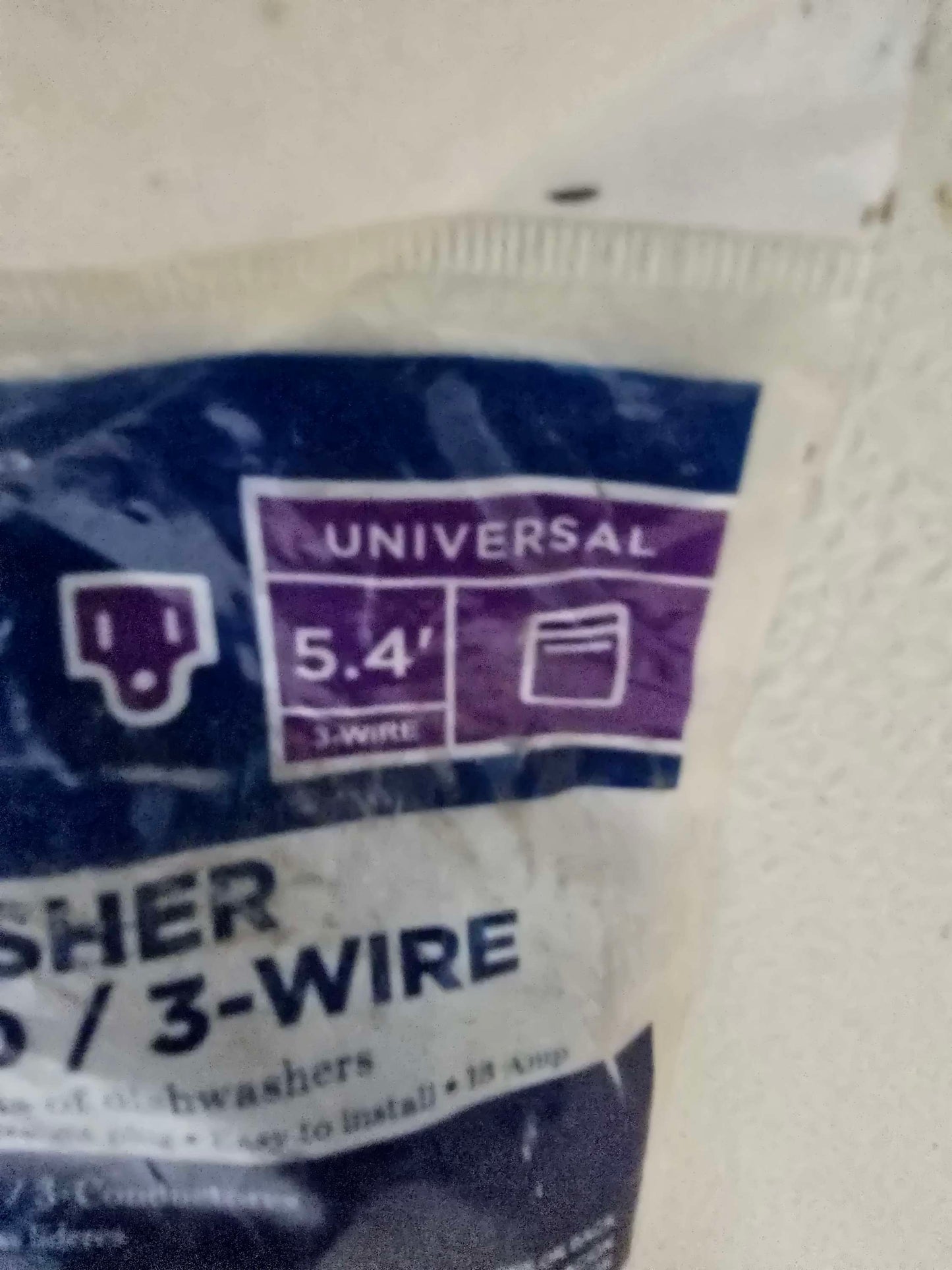 Dishwasher power cord/3-wire image 3