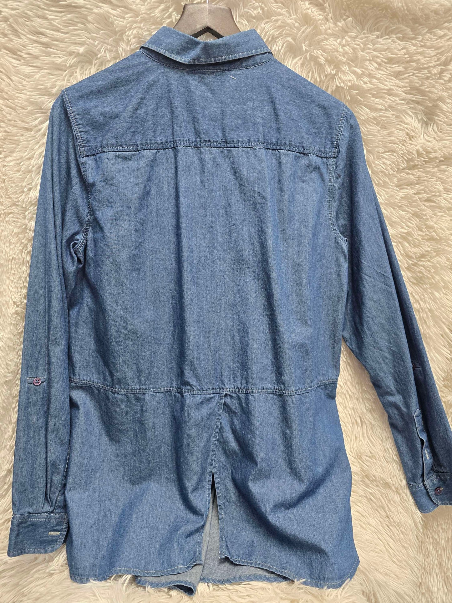 New direction denim long sleeve shirt M image 6