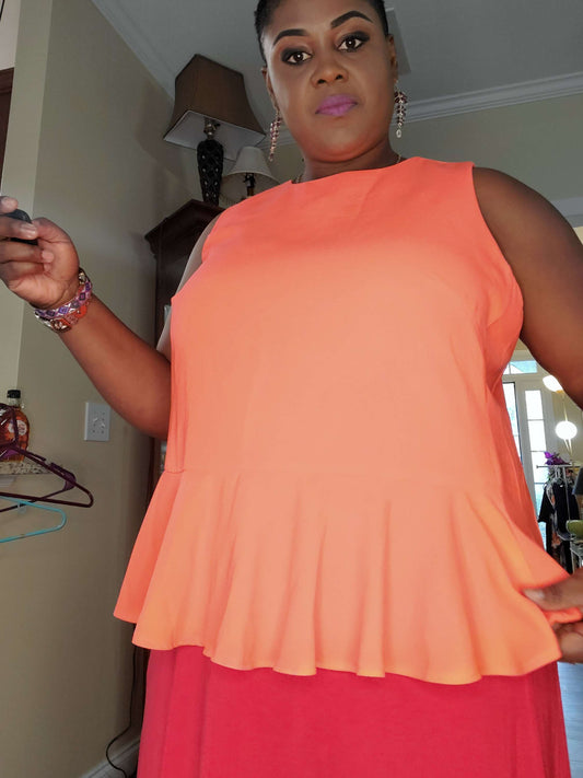 Orange women blouse size XL image 1