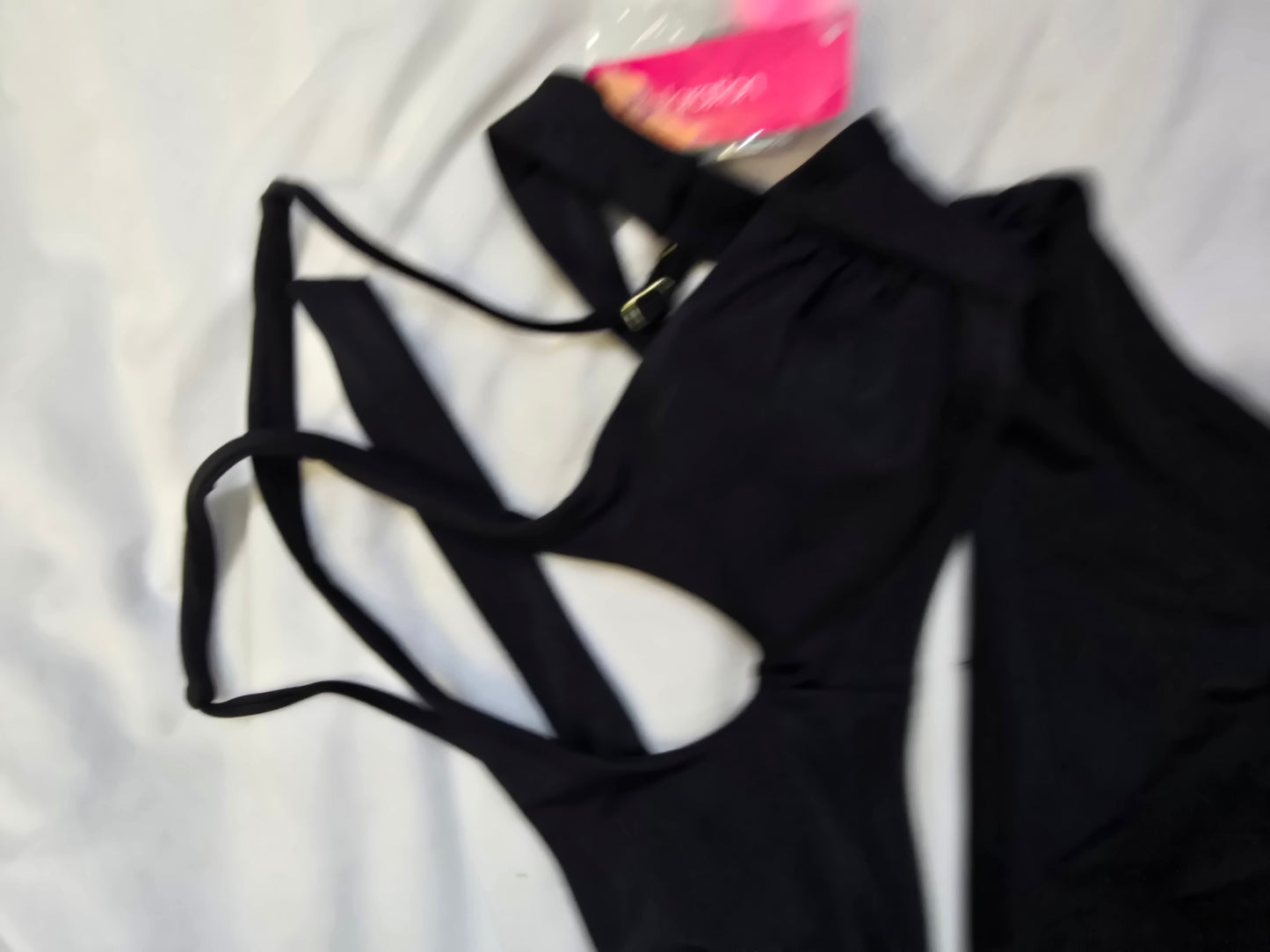 2 piece black swimsuit size small image 7