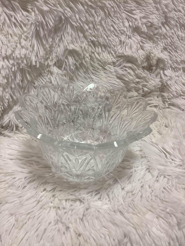 vintage clear glass bowl image 5