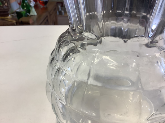 Large bud pineapple shaped clear glass vase image 1