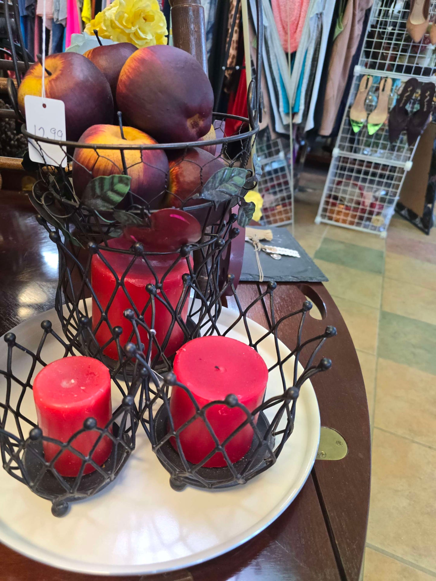 3 piece metal black candle holder image 6
