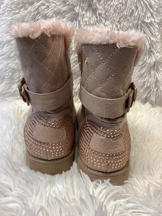 Pink fluffy guess boots size 7 image 1
