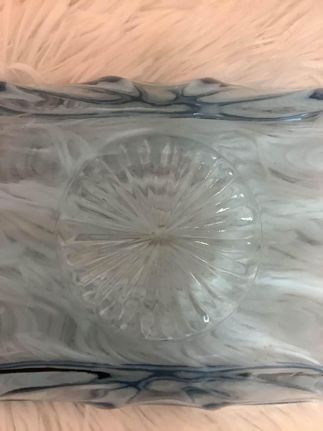 Light blue glass anchor hocking banana split boat image 3