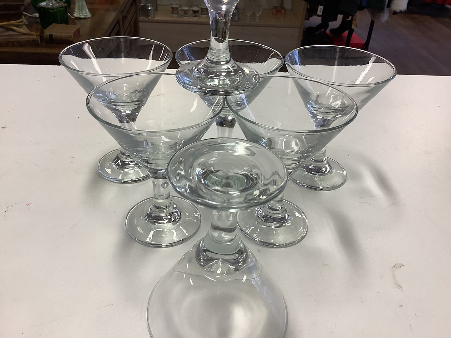 Mini martini glass set of seven PreOwned image 3