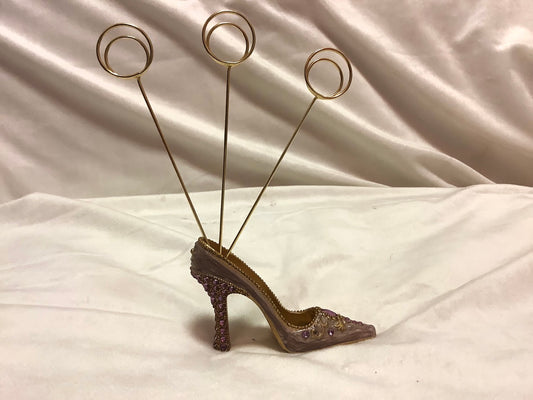 Miniature High Heels Pink & Purple Enameled & Rhinestones image 1