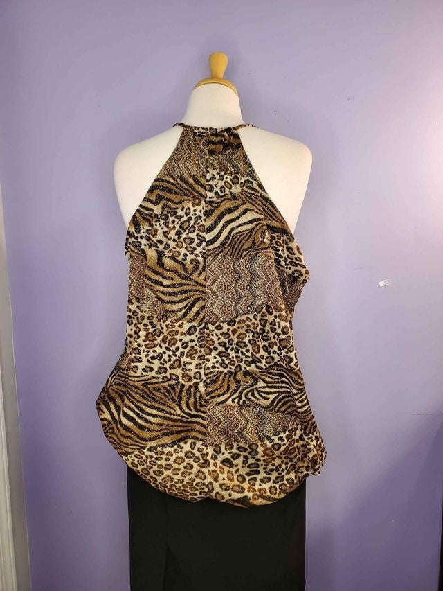Dots Leopard print blouse 2x image 5