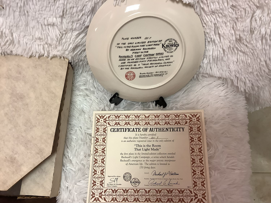 Norman Rockwell “this is the room that light made” plate image 1