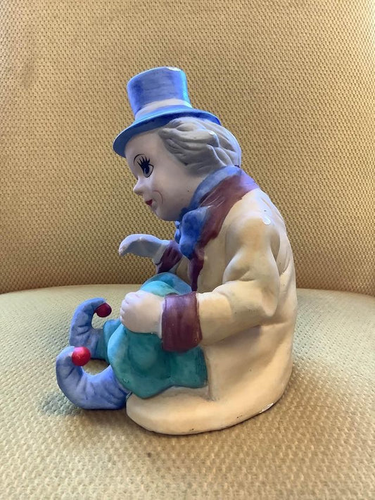 Ceramic circus clown statue image 1