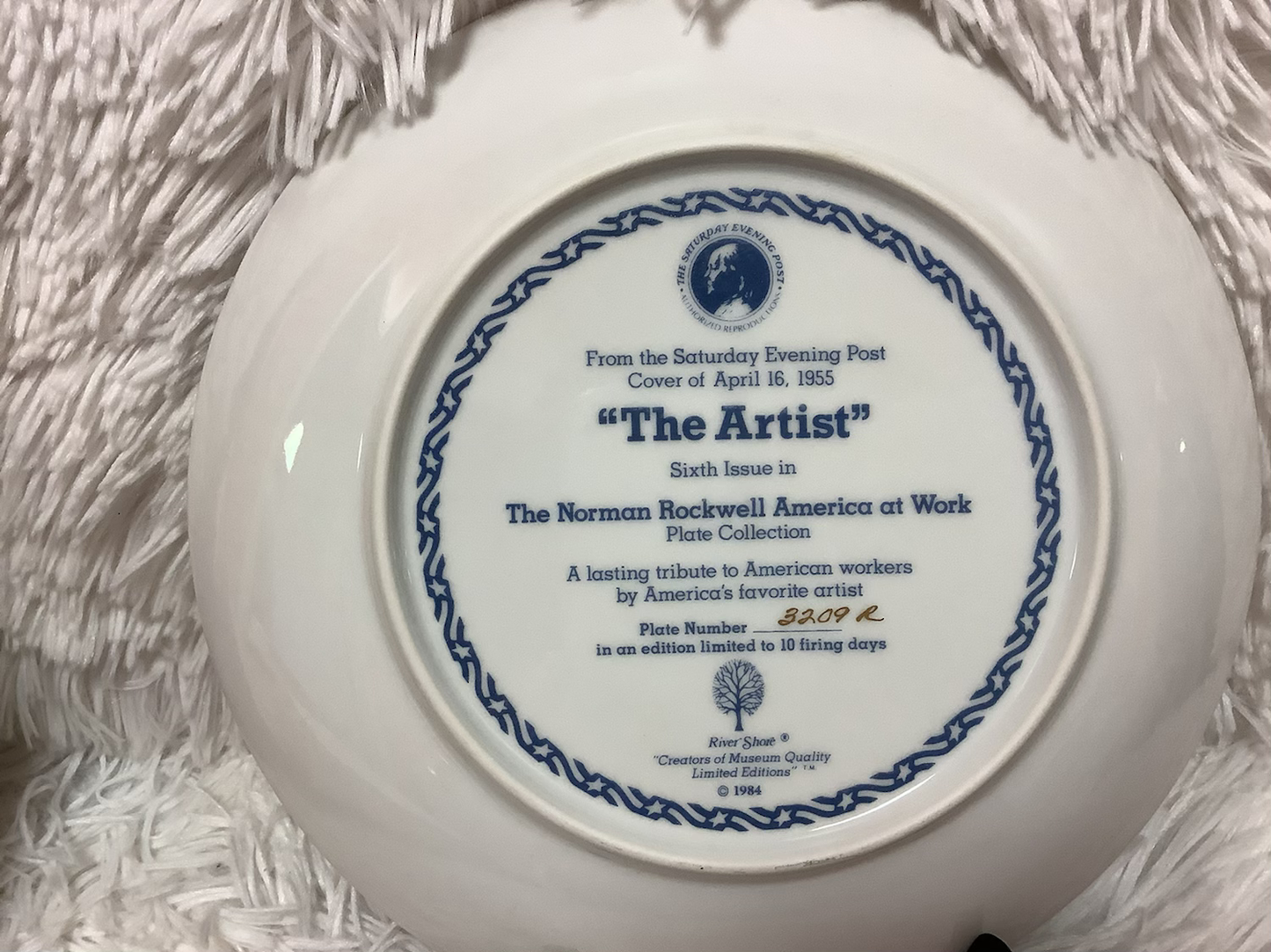 Norman Rockwell “the artist” plate image 3