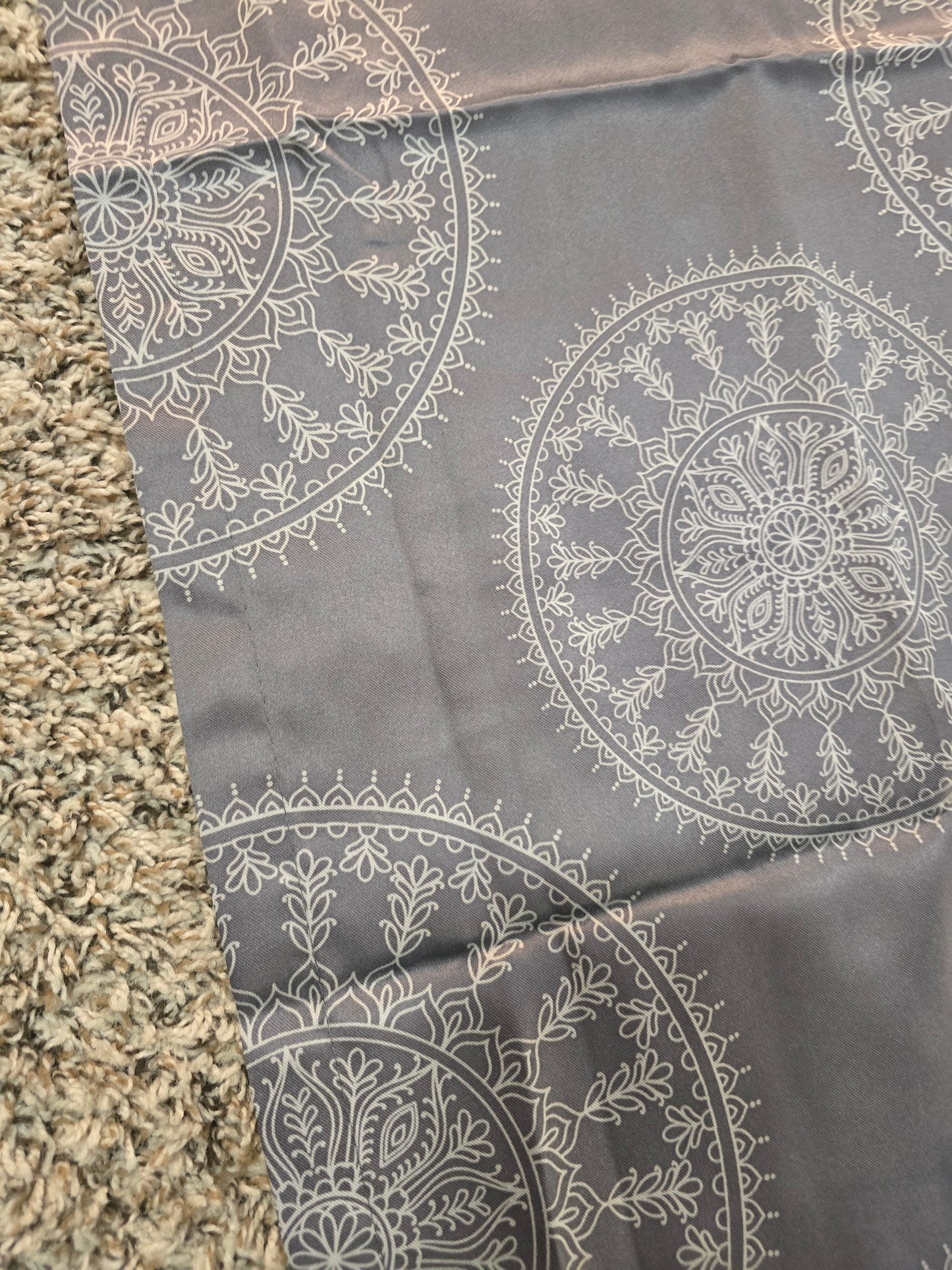 Mainstays Gray Medallion Curtain Panels – Set of 2 – 30"W x 84"L Each