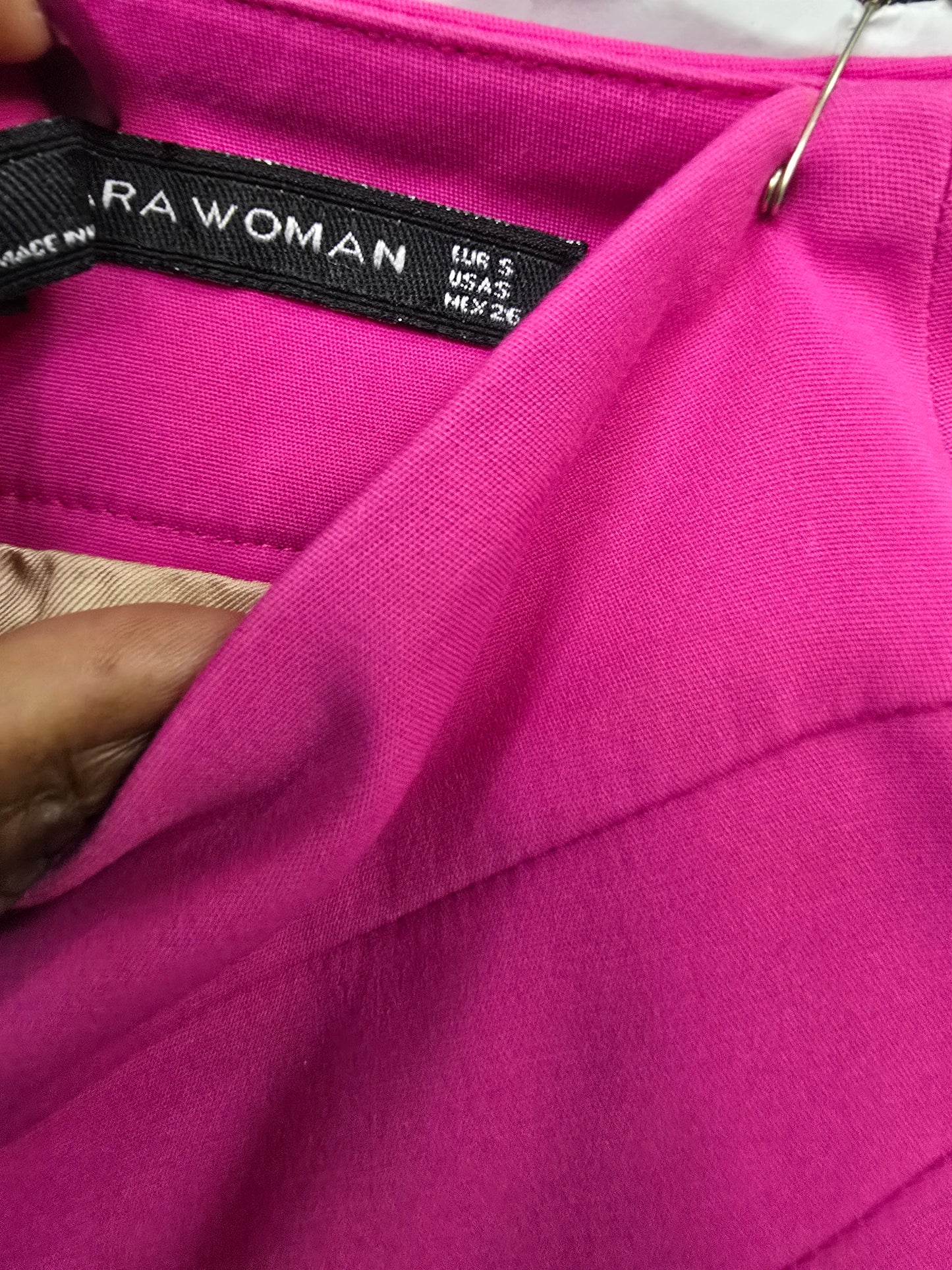 Zara woman pink skirt size small image 5