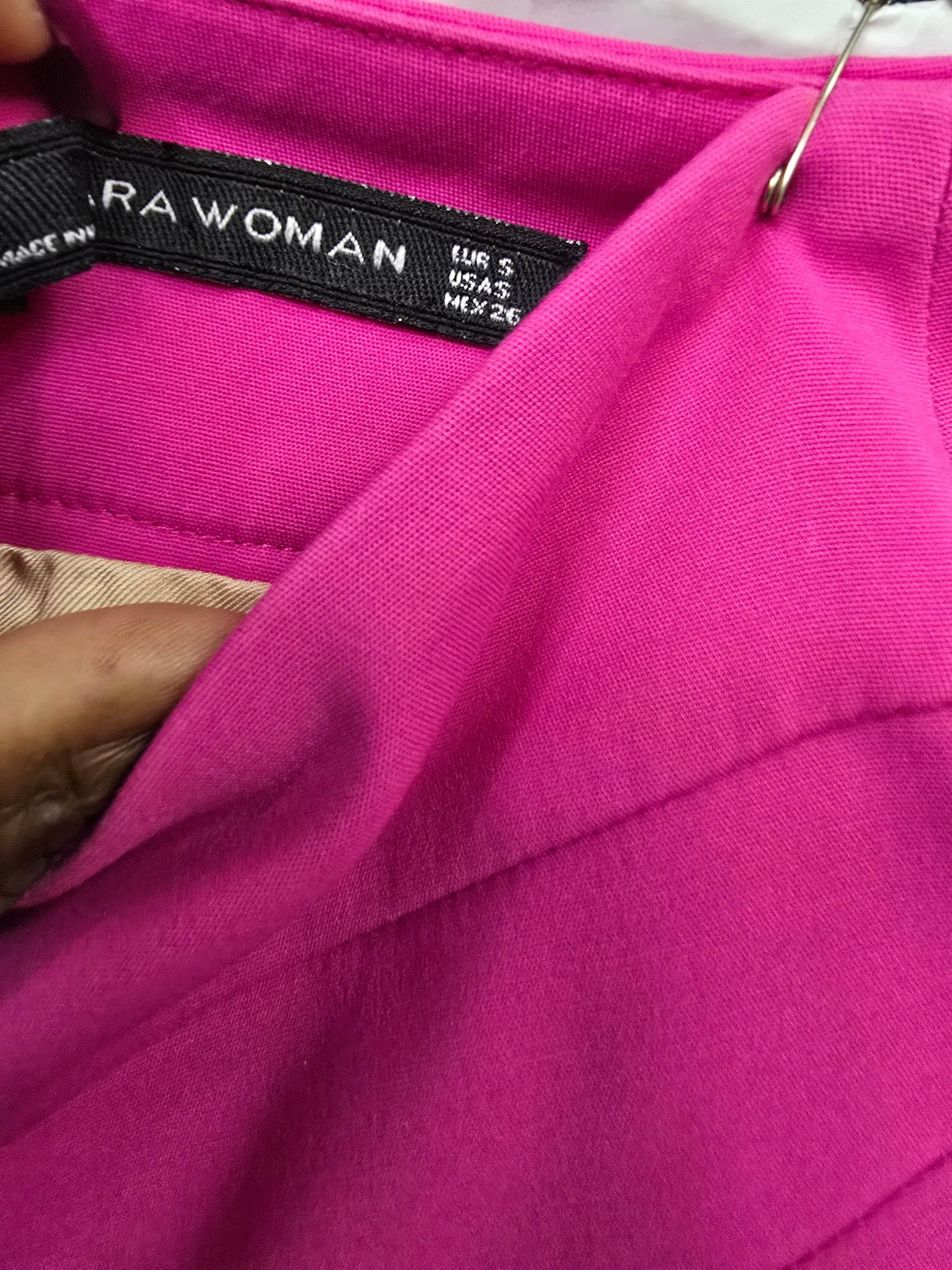 Zara woman pink skirt size small image 5