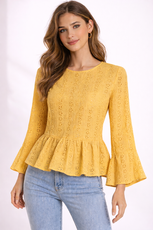 Canary yellow blouse size Large Brand available by Angela Fashion  image 0