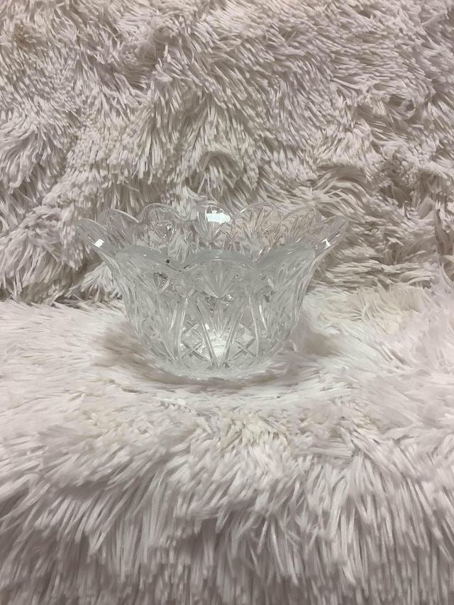 vintage clear glass bowl image 0