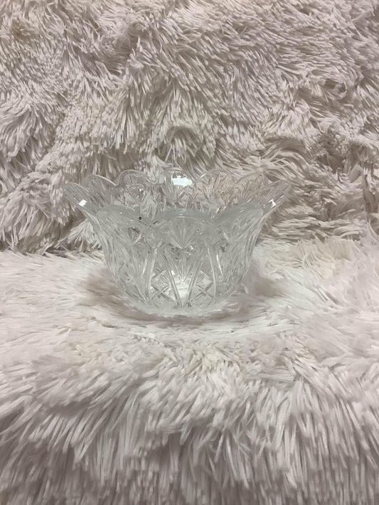 vintage clear glass bowl image 0