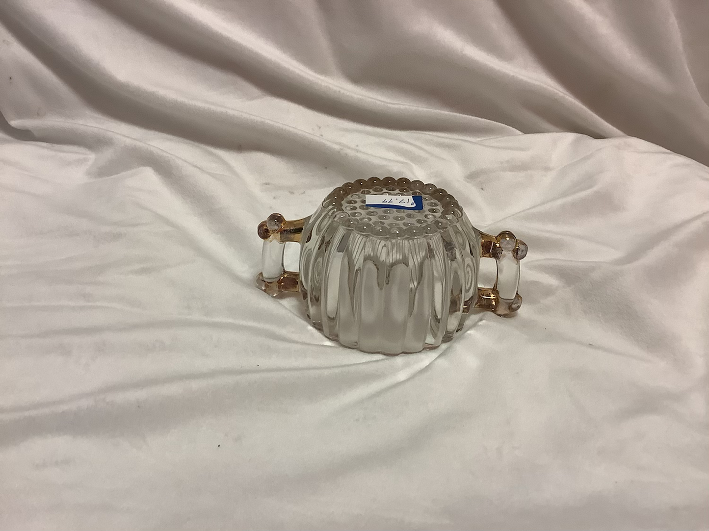 Jeannette Gold Clear Glass Open Bowl image 1