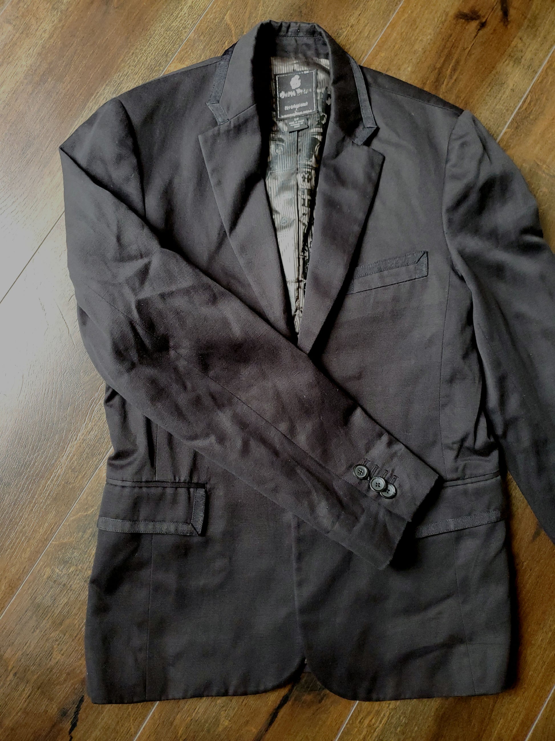 Black Unisex guess jacket size small image 5