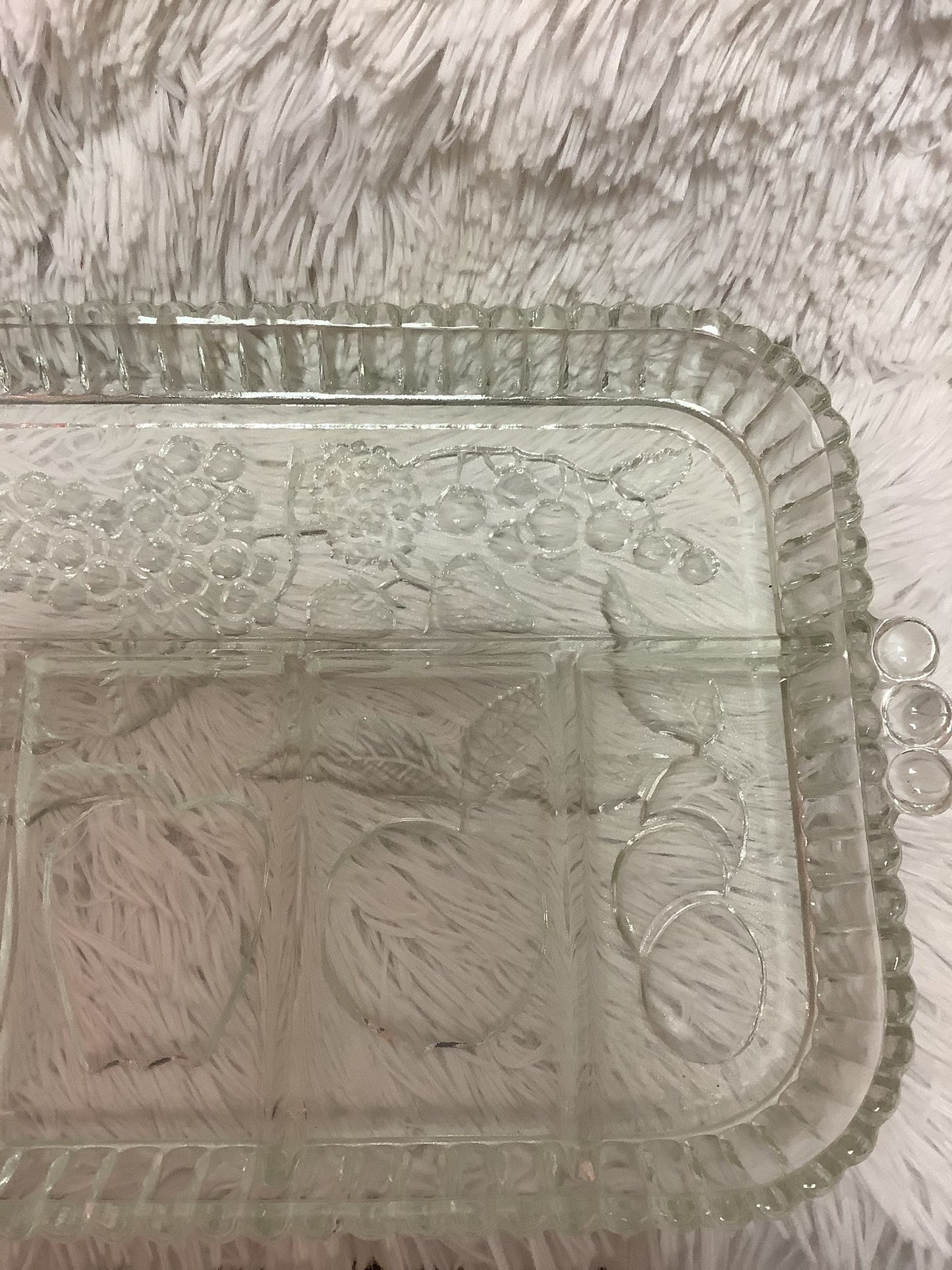 Vintage indian glass serving tray image 3