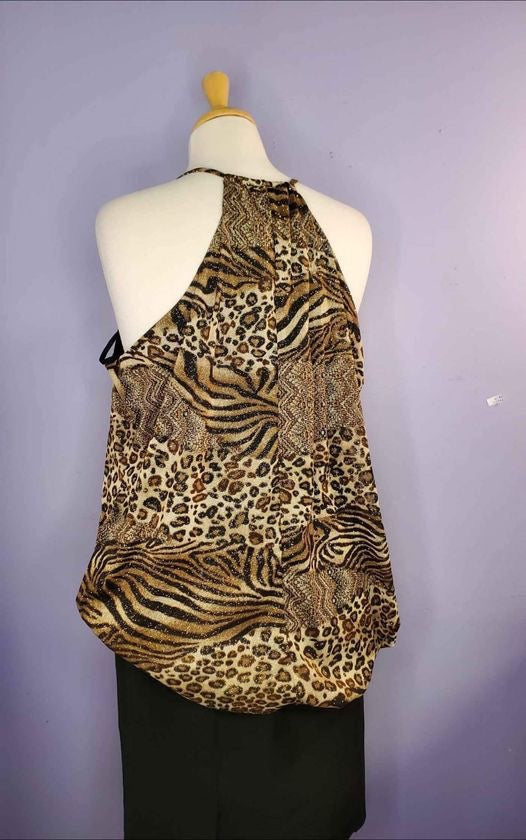 Dots Leopard print blouse 2x image 0