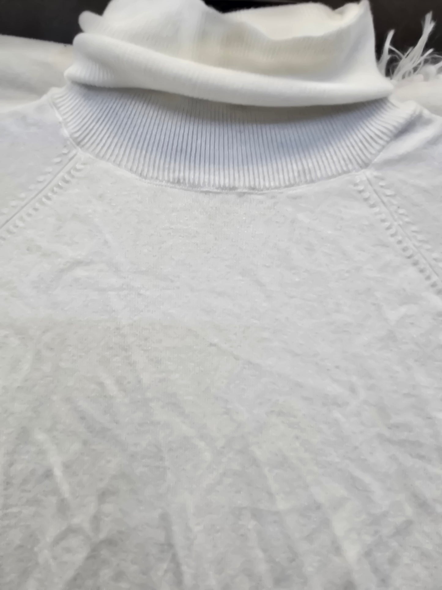 Zara white turtleneck sweater size small image 3