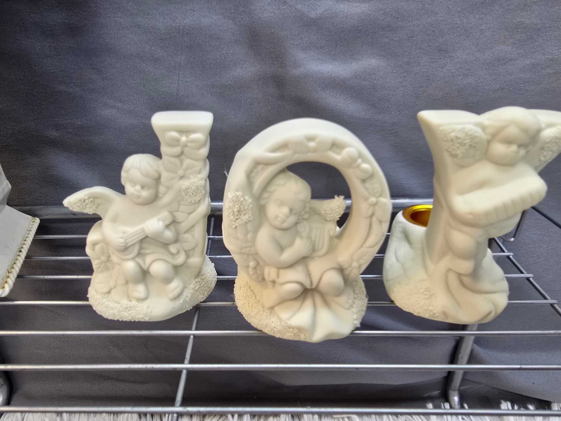 Vintage Porcelain joy candle holders image 1