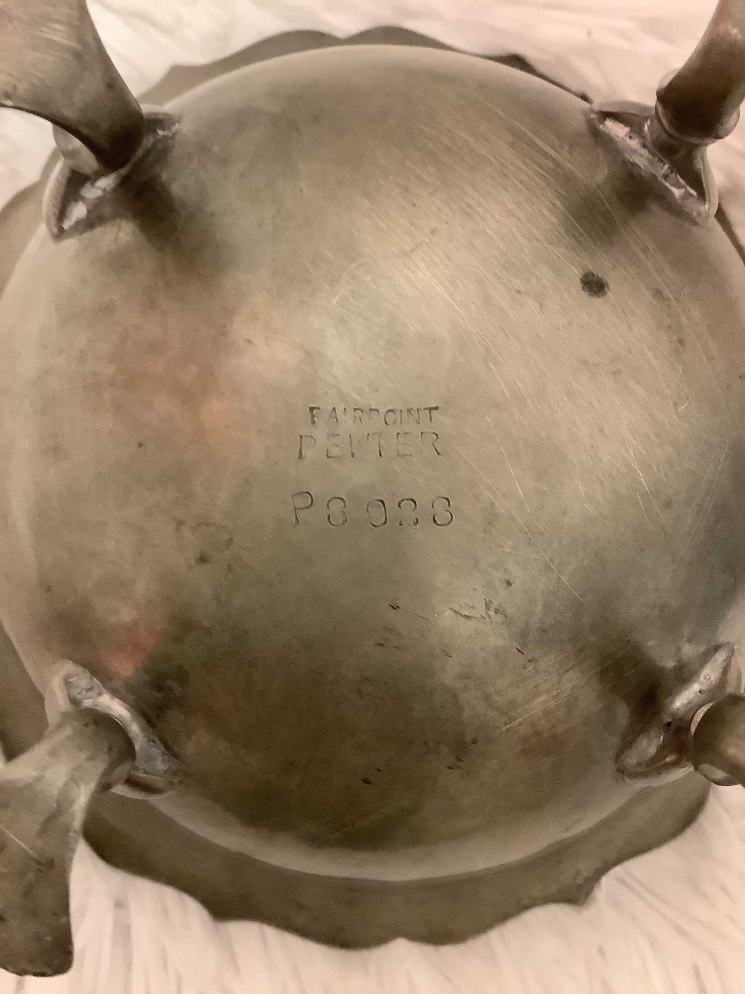 Vintage Pairpoint Pewter P8028 four leg Bowl image 5