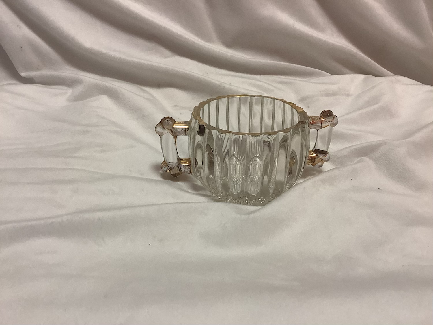 Jeannette Gold Clear Glass Open Bowl image 2