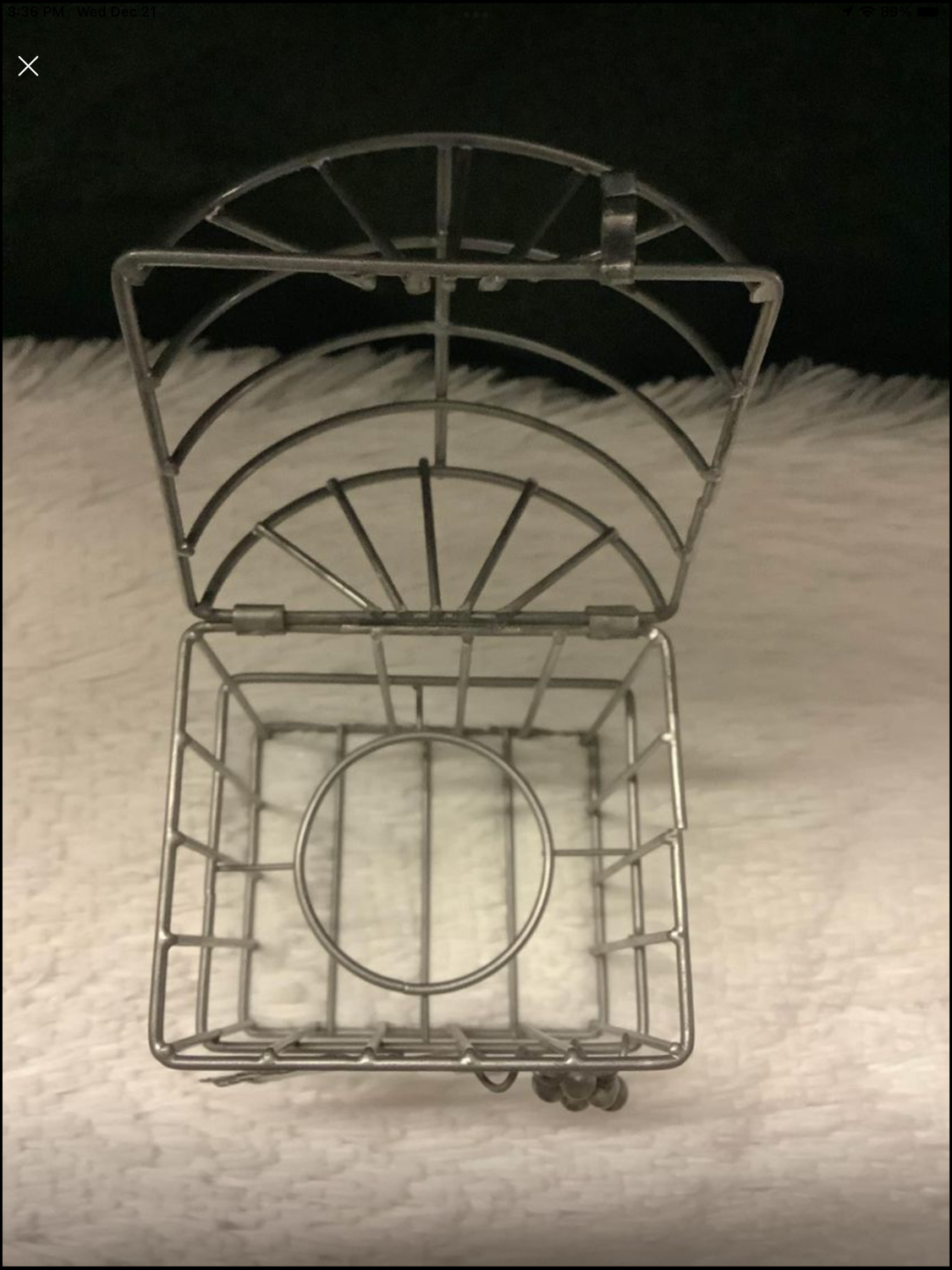 Vintage bird cage candle holder image 4