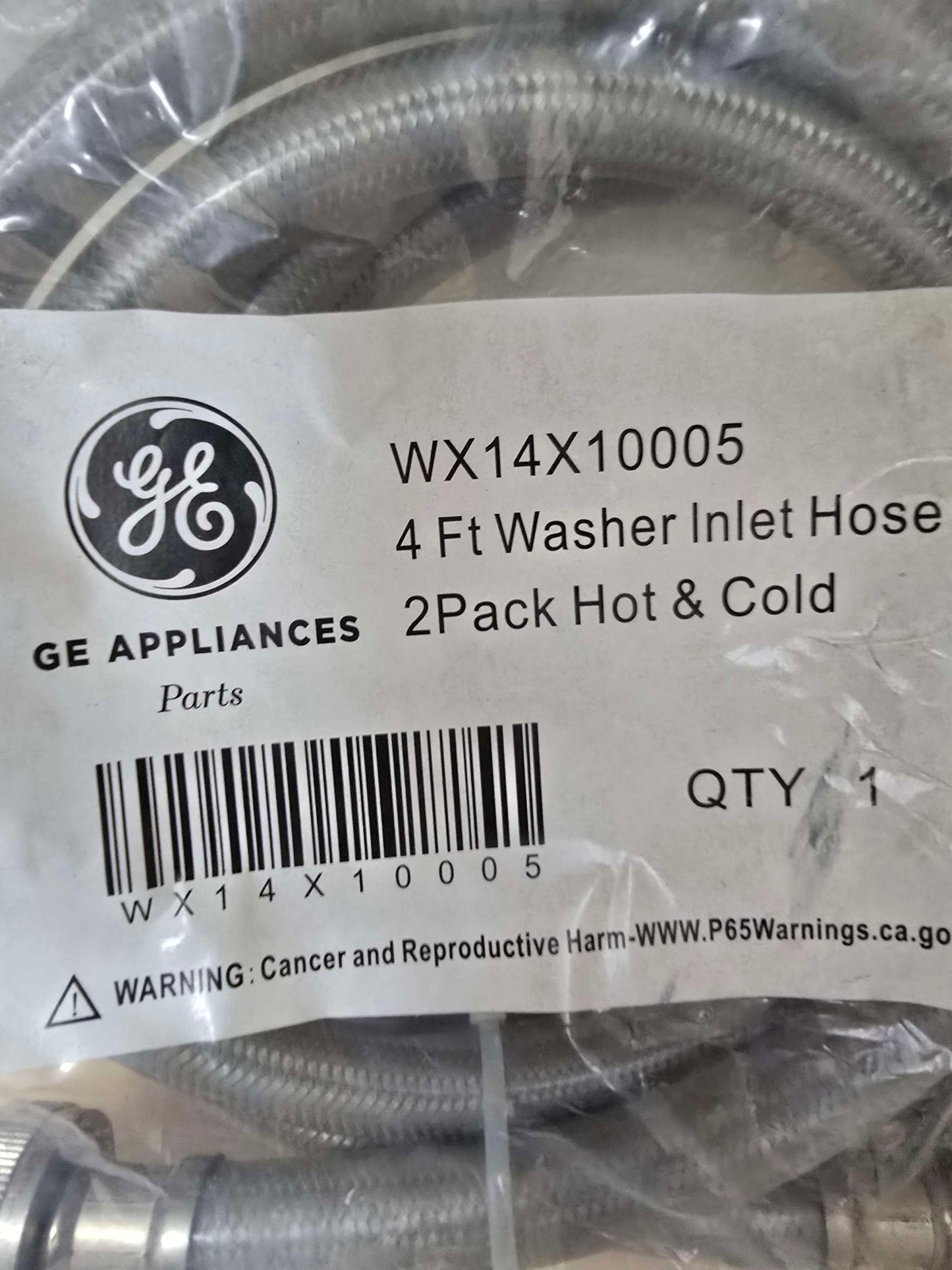 GE 4ft washer inlet hose hot and cold image 1