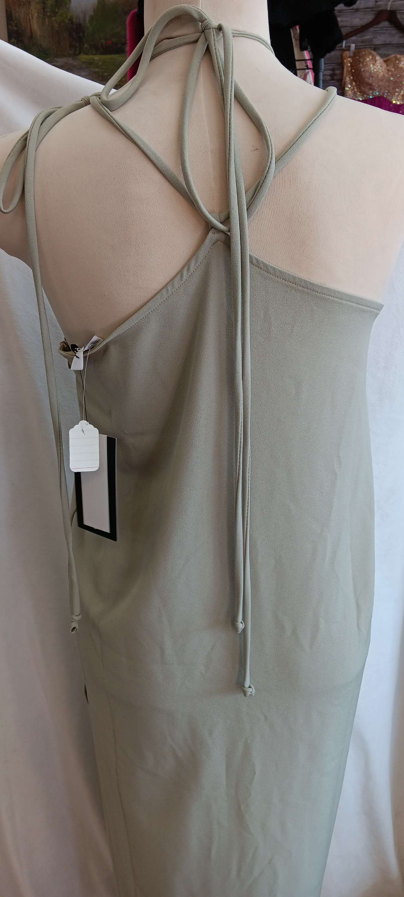 Fashionova green dress size large image 5